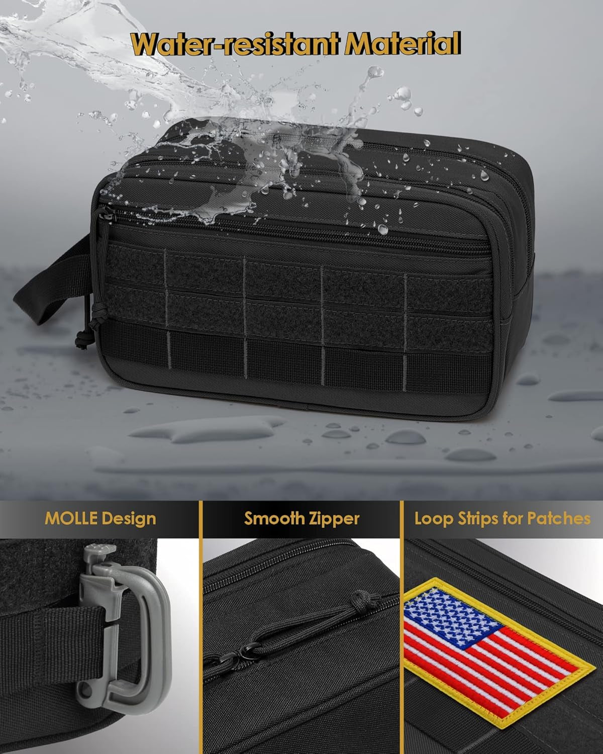 Tacticism Travel Toiletry Bag for Men