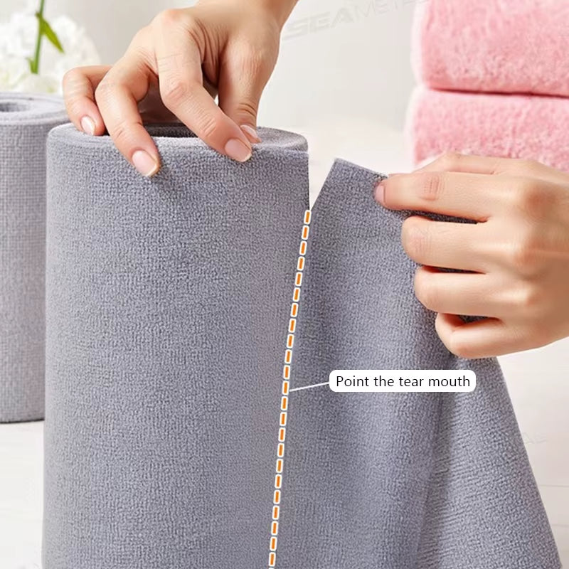 SEAMETAL Microfiber Cleaning Wipes for Car, Household, and Kitchen – 20 Sheets per Roll