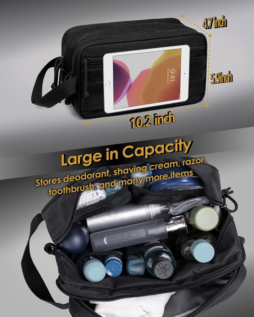 Tacticism Travel Toiletry Bag for Men