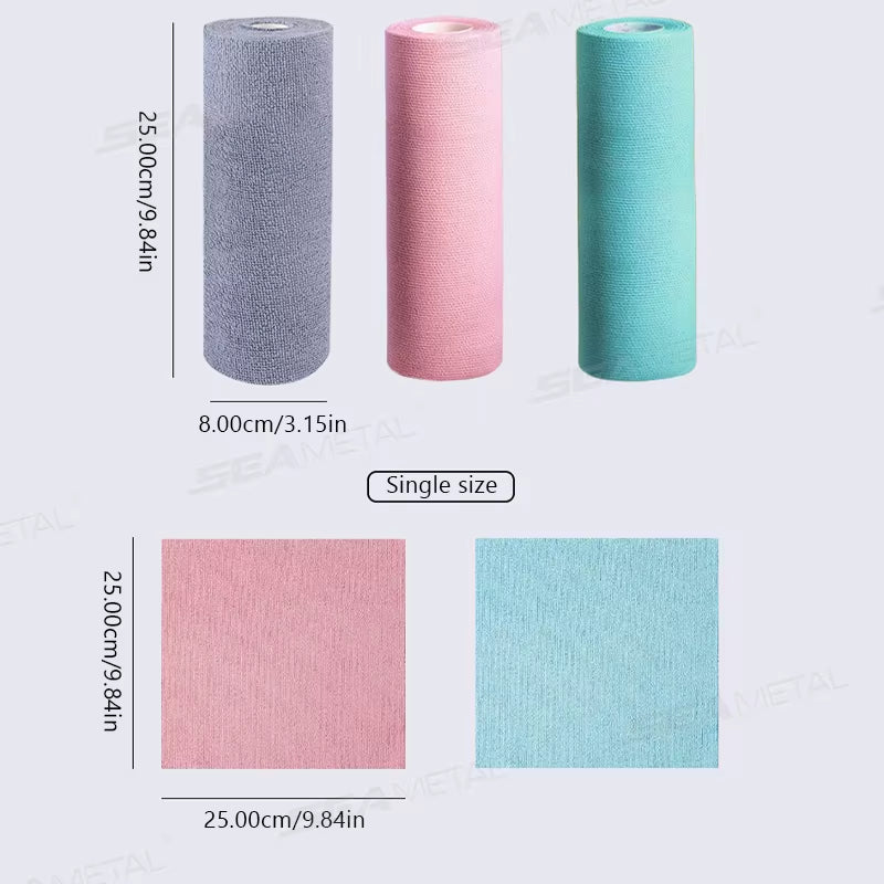 SEAMETAL Microfiber Cleaning Wipes for Car, Household, and Kitchen – 20 Sheets per Roll