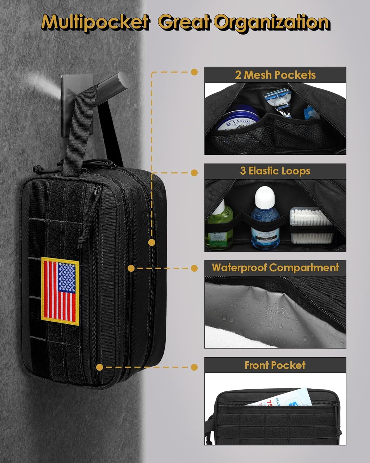 Tacticism Travel Toiletry Bag for Men